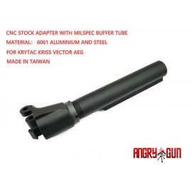 ANGRY GUN CNC Stock Adapter w/ Milspec Buffer Tube for Kriss AEG & GBB