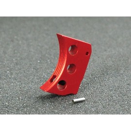 AIP CNC Aluminum Trigger (Type F) for Marui Hicapa (Red/Short)