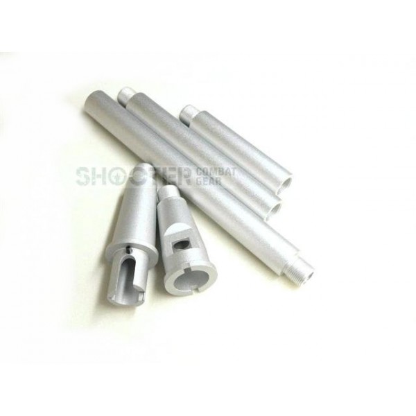 CM Steel Outer Barrel 5pcs Set for AEG/GBB M4 (Silver)