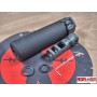 ANGRY GUN MINI MOCK SILENCER WITH FLASH HIDER -SHORT (BK)