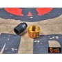 SLONG Aluminum Muzzle Adapter W/Thread Protector for WE GBB (Type E- Gold )+11 to -14mm)