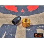 SLONG Aluminum Muzzle Adapter W/Thread Protector for WE GBB (Type D- Gold )+11 to -14mm)