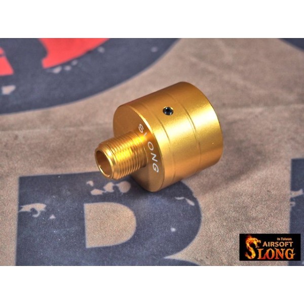 SLONG KSC MP9 Silencer Adaptor (14mm CCW-Gold)