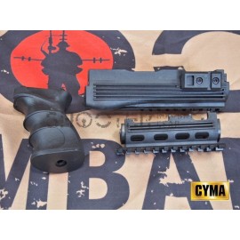 CYMA Rail Handguard & Tactical Grip for AK47 Series (Black)