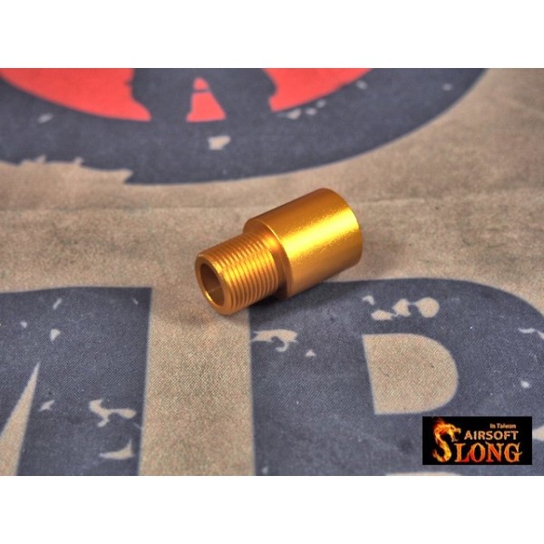 Slong Silencer Adaptor for 14mm+ > 14mm- (Gold)