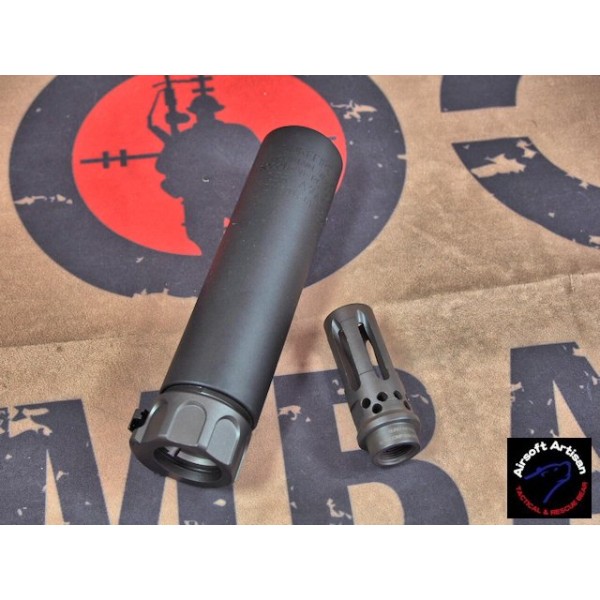 AIRSOFT ARTISAN SF STYLE 5.56 MUZZLE BRAKE W COMP FlashHider (BK)