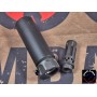 AIRSOFT ARTISAN SF STYLE MINI MUZZLE BRAKE +W COMP FlashHider (BK)