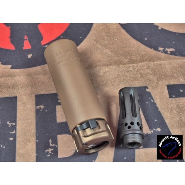 AIRSOFT ARTISAN SF STYLE MINI MUZZLE BRAKE +W COMP FlashHider (DE)