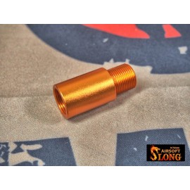 SLONG Aluminum extension 14mm cw to 14mm ccw outer barrel (26mm-Orange Copper)