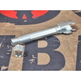 5KU FI Threaded Barrel for TM G17 GBB Series (14mm CCW Silver)