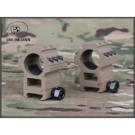 BD 25.4mm Scope Mount 2pcs set 1rail+1rail style (DE)