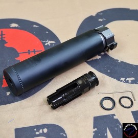 AIRSOFT ARTISAN FH556 STYLE SILENCER WITH FH216A FLASH HIDER (BK)