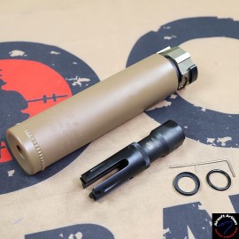 AIRSOFT ARTISAN FH556 STYLE SILENCER WITH FHSA80 FLASH HIDER (DE)