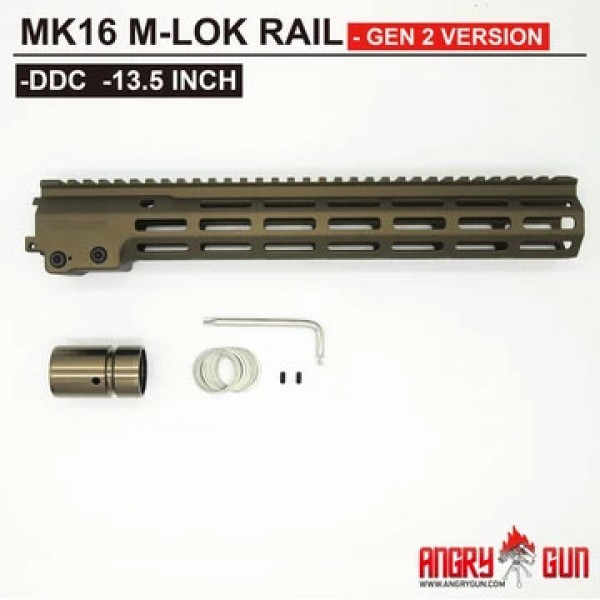 ANGRY GUN MK16 M-LOK RAIL 13.5 INCH - GEN 2 VERSION (DDC)