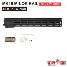 ANGRY GUN MK16 M-LOK RAIL 13.5 INCH - GEN 2 VERSION (BK)