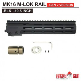 ANGRY GUN MK16 M-LOK RAIL 10.5 INCH - GEN 2 VERSION (BK)