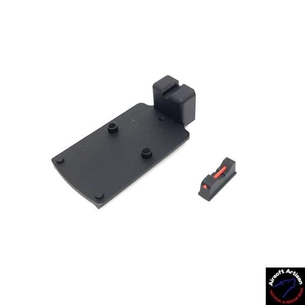 AIRSOFT ARTISAN RMR MOUNT WITH FIBER SIGHT for WE Glock
