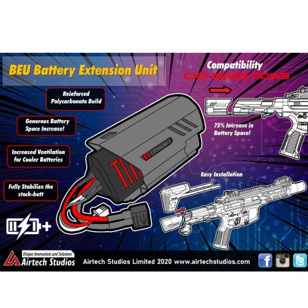 AIRTECH Battery Extension Unit For ICS CXP-MARS PDW9 Carbine BEU™