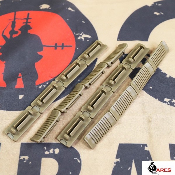 ARES Plastic M-Lok Rail Cover Set - Dark Earth