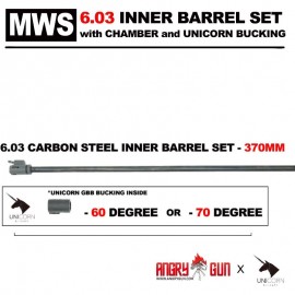 Angry Gun 6.03 370MM CARBON STEEL INNER BARREL SET (CHAMBER & UNICORN BUCKING) -MWS