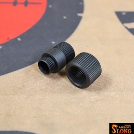SLONG Aluminum Muzzle Adapter W/Thread Protector for WE GBB (Type X - BK )+11 to -14mm)