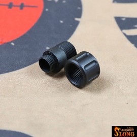 SLONG Aluminum Muzzle Adapter W/Thread Protector for WE GBB (Type E- BK )+11 to -14mm)