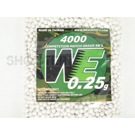WE 4000Rds Competition Match Grade 0.25g BB`S