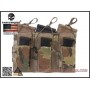 EMERSON 5.56&Pistol Triple Open Top Magazine Pouch (MC)