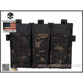 EMERSON Triple Magazine Pouch Only For AVS Vest (Multicam Black) (FREE SHIPPING)