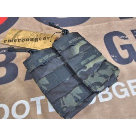 EMERSON Modular Open Top Double 5.56 MAG Pouch (Multicam Black) (FREE SHIPPING)