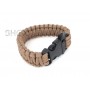 SCG SPEC Bracelet with whistle (Tan)