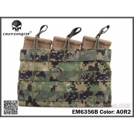 EMERSON 5.56 Triple Open Top Magazine Pouch (AOR2)