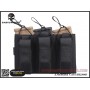 EMERSON 5.56 & Pistol Triple Open Top Magazine Pouch (Black)