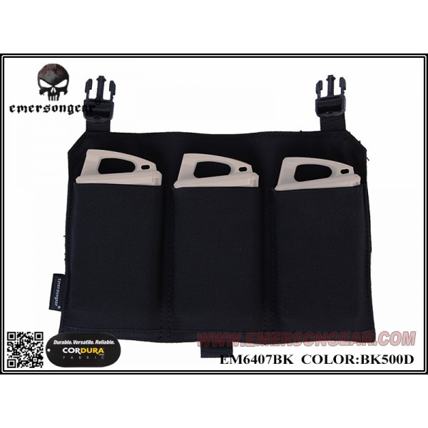 Emerson Triple M4 Pouch Panel For 419/420 Vest (Black)