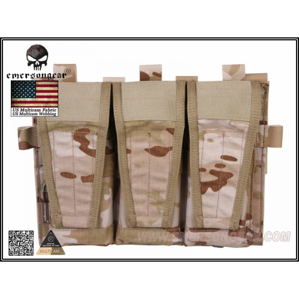 EMERSON Triple Magazine Pouch Only For AVS Vest (Multicam Arid) (FREE SHIPPING)		