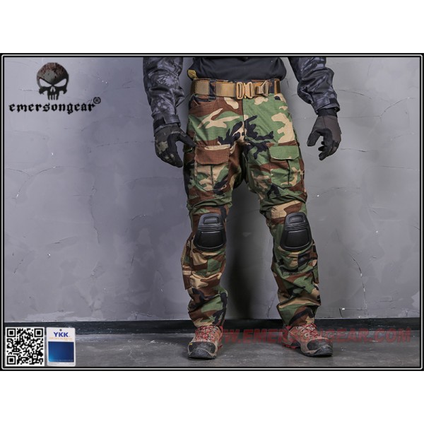 Emerson Tactical G3 Combat Trousers Knee pads M81 US Woodland 36W 