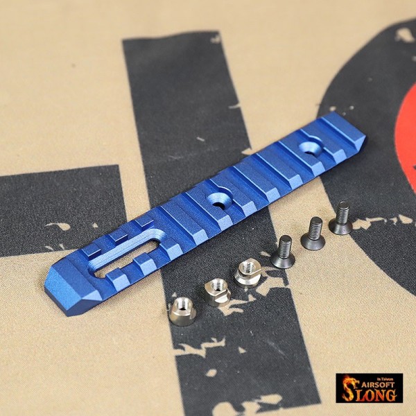 SLONG CNC KEYMOD Rail-125mm Blue