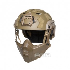 FMA FAST SF Tactical HELMET With Half Mask (DE)