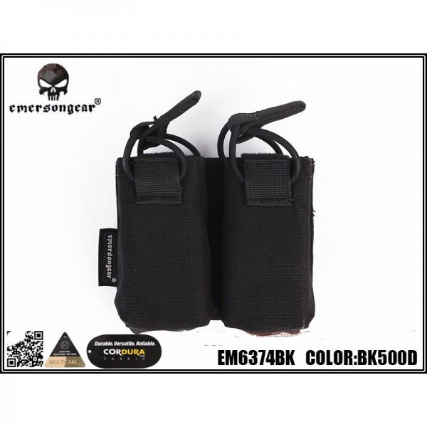 Emersongear Double 9mm Magzine pouch for SS Vest (BK) (FREE SHIPPING)