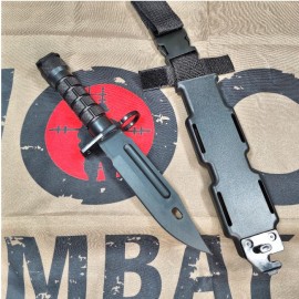 CM Plastic M9 Bayonet with Sheath (rubber blade-BK)