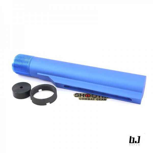 BJTAC CNC 6 POSITION MIL-SPEC BUFFER TUBE For VFC/ GHK/ MWS GBB (BLUE)