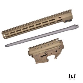 BJTAC CNC 7075 G Style RECEIVER (GFR) w/ 16.5 inch MK16 Rail  amd outer barrel Set For Marui MWS M4 GBB Airsoft (DDC)