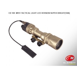 ELEMENT eM951 LED Tactical Flashlight with Remote Pressure Pad (