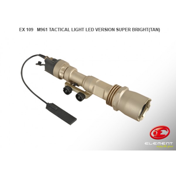 ELEMENT eM961 LED Tactical Flashlight with Remote Pressure Pad (