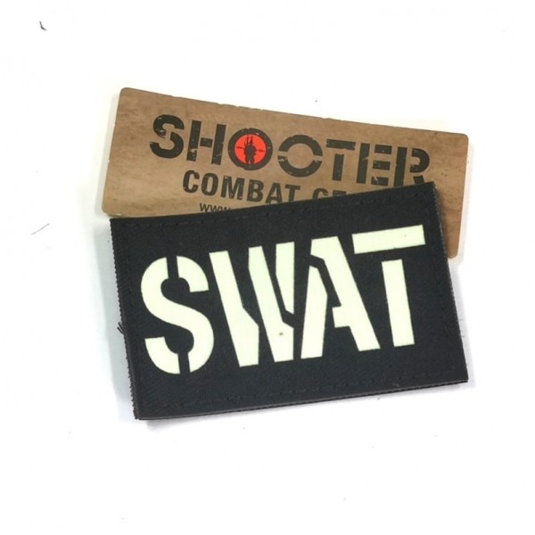 SCG Hook & Loop Fasteners Patches glow in the dark " SWAT"