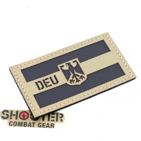 SCG Laser cut Patch" DEU Flag-Tan