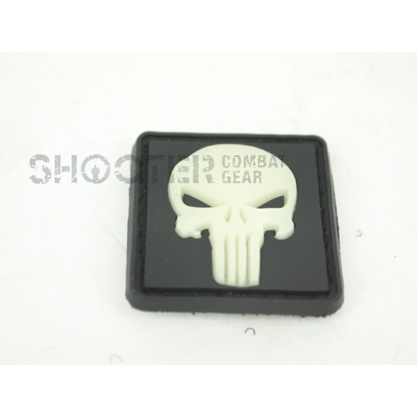 Glow-In-The-Dark Punisher Skull PVC Patches (B)