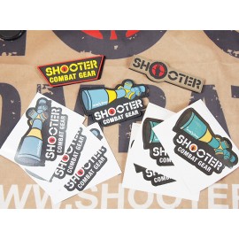 SCG PVC Hoop & Loop Patches /stickers set'' SHOOTER LOGO "