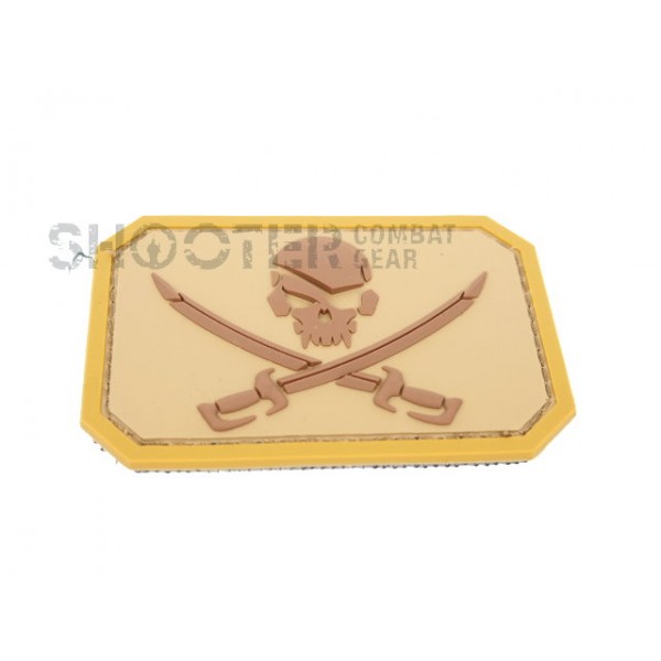 MSM Hoop & Loop Patch "Pirate Skull PVC-Desert"