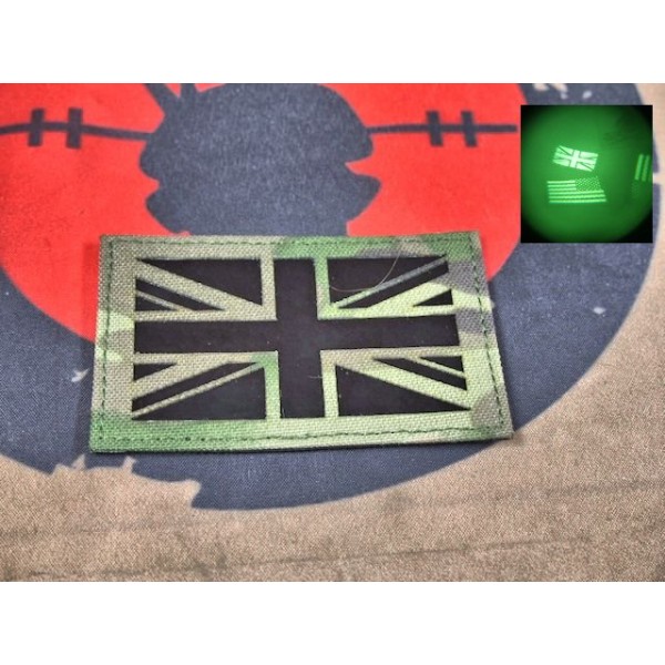 SCG Hook & Loop Fasteners 3M IR Patches "  UK Flag -MC"